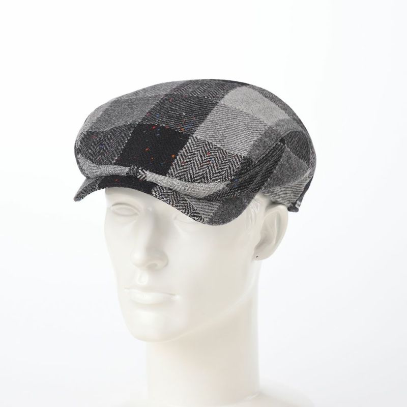 ヴィゲーンズのハンチング Ivy Contemporary Cap Patchwork Tweed（アイビー コンテンポラリーキャップ パッチワークツイード）W101740 グレー