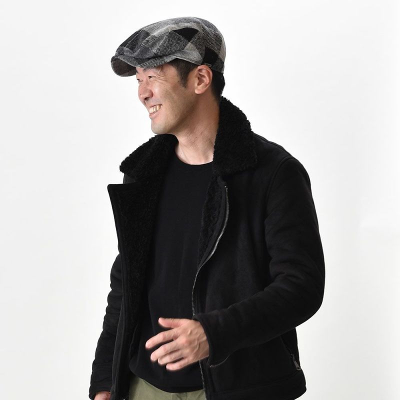 ヴィゲーンズのハンチング Ivy Contemporary Cap Patchwork Tweed（アイビー コンテンポラリーキャップ パッチワークツイード）W101740 グレー