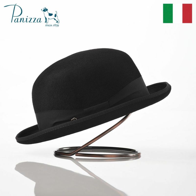 帽子 フェルトハット Panizza（パニッツァ） FERRARA Velor（フェラーラ ヴェロア） ブラック