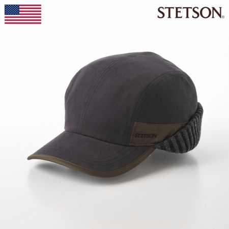 ステットソンのキャップ野球帽 EAR FLAP CAP（イヤーフラップキャップ）SE679 ブラック