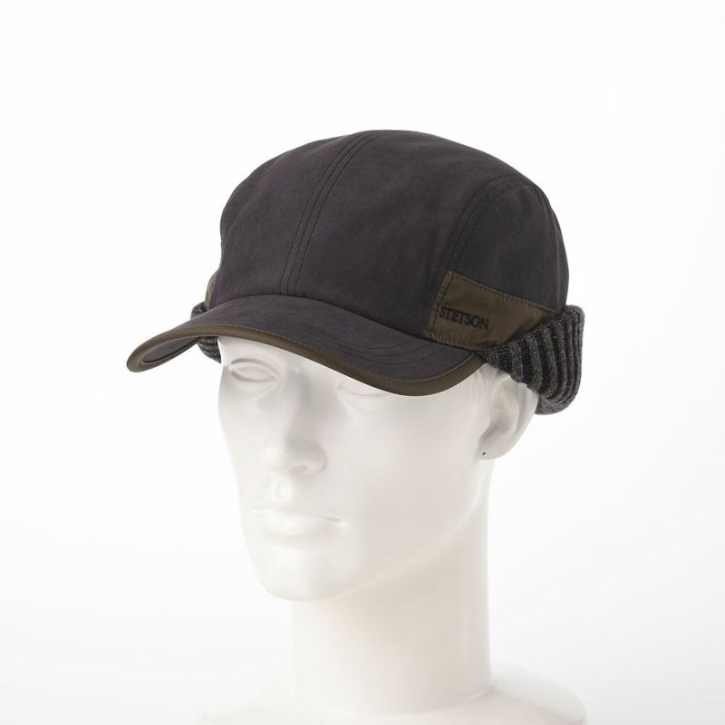 ステットソンのキャップ EAR FLAP CAP（イヤーフラップキャップ）SE679 ブラック