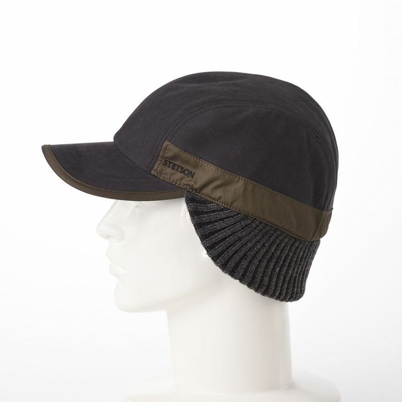 ステットソンのキャップ EAR FLAP CAP（イヤーフラップキャップ）SE679 ブラック