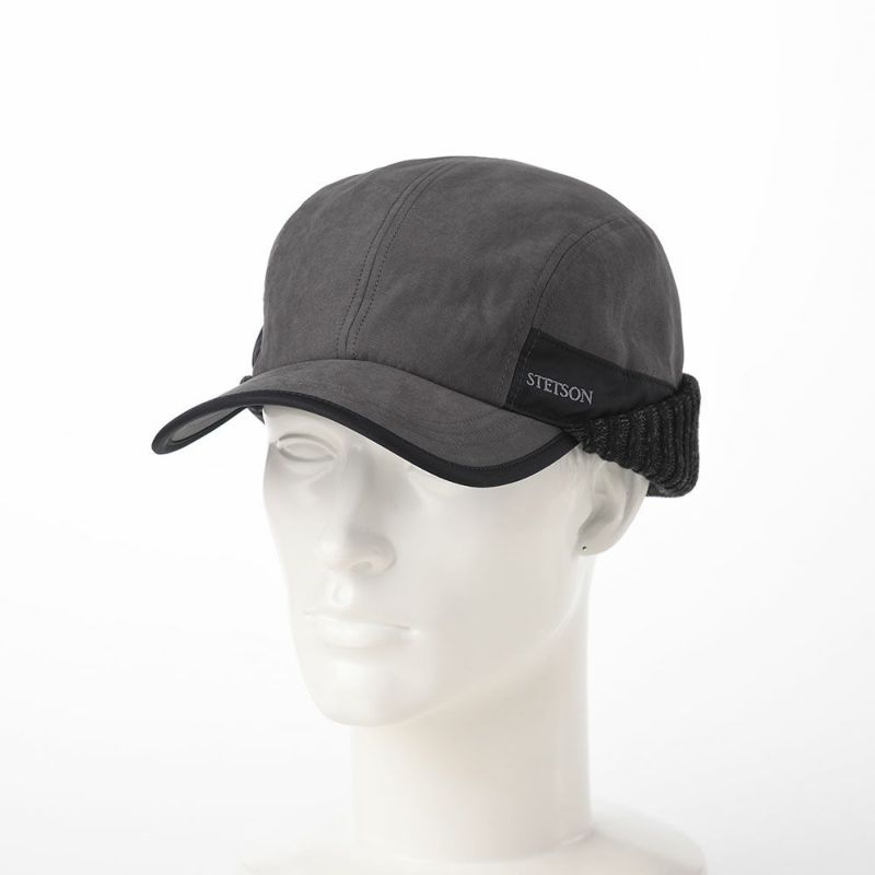 ステットソンのキャップ EAR FLAP CAP（イヤーフラップキャップ）SE679 チャコールグレー