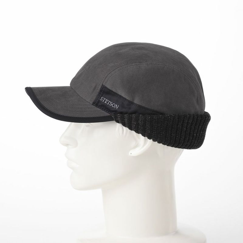 ステットソンのキャップ EAR FLAP CAP（イヤーフラップキャップ）SE679 チャコールグレー