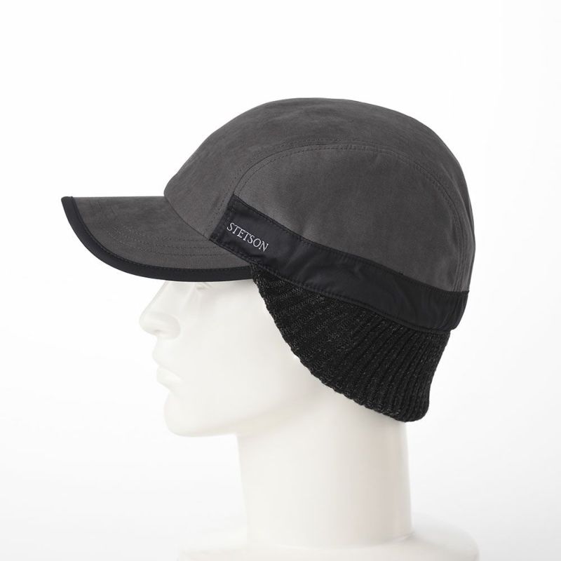 ステットソンのキャップ EAR FLAP CAP（イヤーフラップキャップ）SE679 チャコールグレー