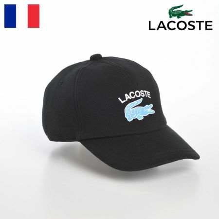 ラコステのキャップ野球帽 PRINT JERSEY CAP（プリントジャージーキャップ） L1244 ブラック