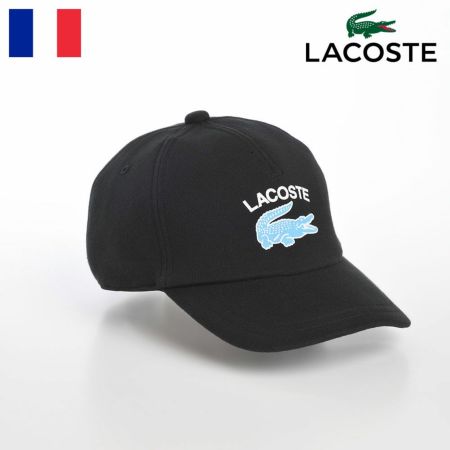 ラコステのキャップ PRINT JERSEY CAP（プリントジャージーキャップ） L1244 ブラック