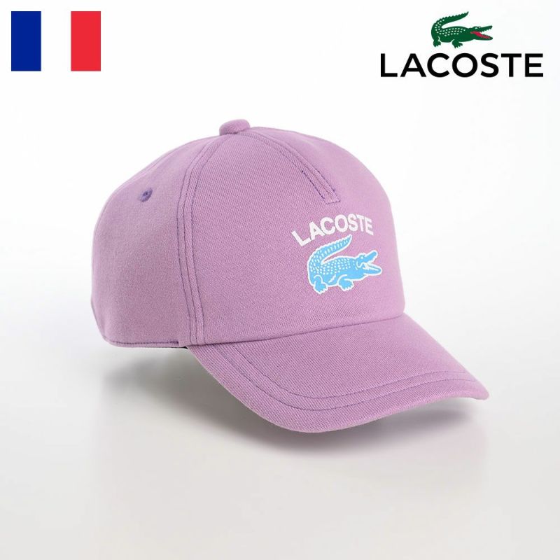 ラコステのキャップ PRINT JERSEY CAP（プリントジャージーキャップ） L1244 パープル