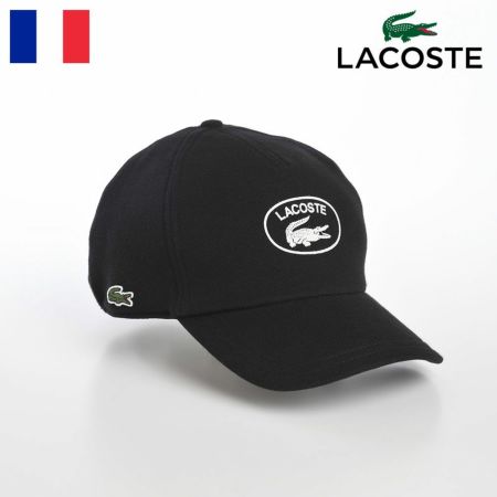 ラコステのキャップ OVAL LOGO JERSEY CAP（オーバルロゴジャージーキャップ） L7106 ブラック