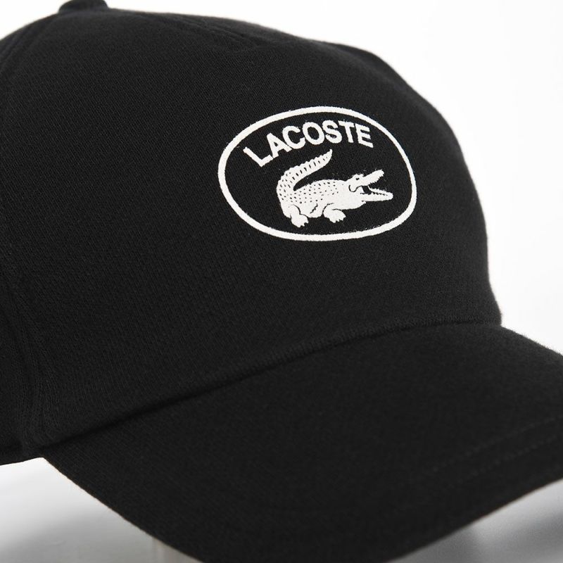 ラコステのキャップ OVAL LOGO JERSEY CAP（オーバルロゴジャージーキャップ） L7106 ブラック