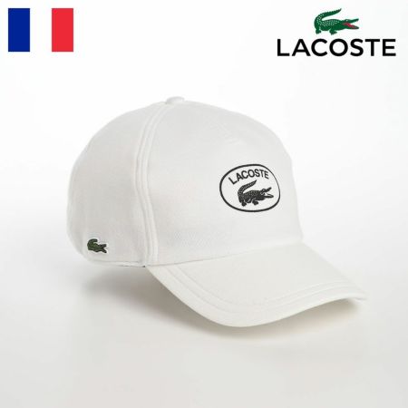 ラコステのキャップ OVAL LOGO JERSEY CAP（オーバルロゴジャージーキャップ） L7106 ホワイト