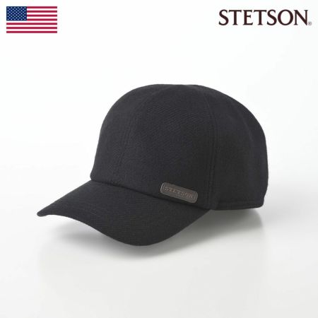 ステットソンのキャップ野球帽 EAR MUFF WOOL CAP（イヤーマフウールキャップ）SE672 ブラック