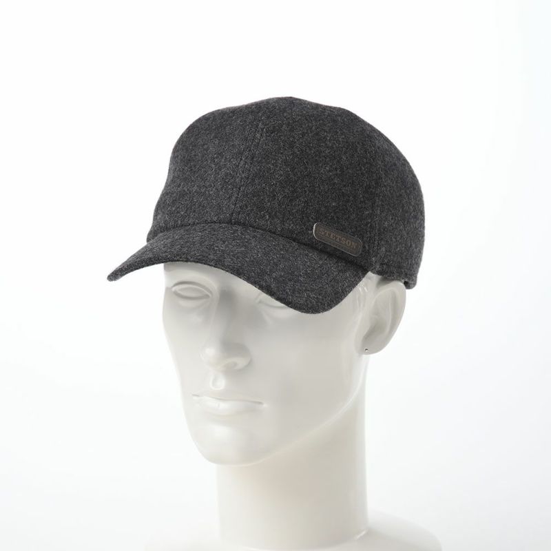 ステットソンのキャップ EAR MUFF WOOL CAP（イヤーマフウールキャップ）SE672 チャコールグレー