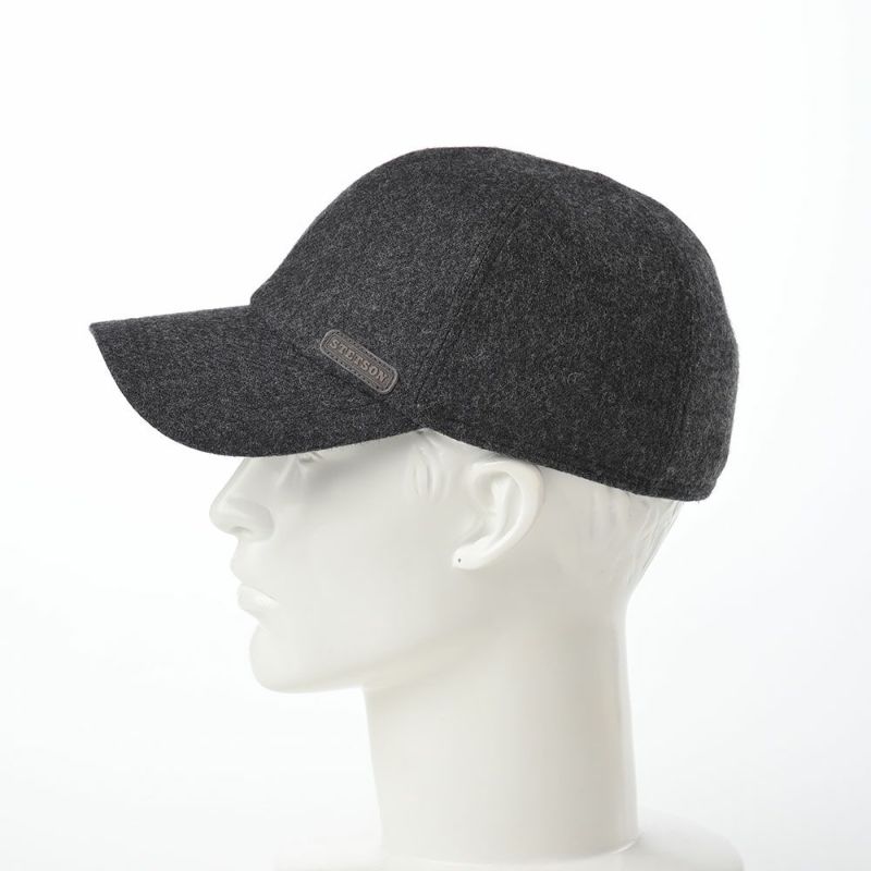 ステットソンのキャップ EAR MUFF WOOL CAP（イヤーマフウールキャップ）SE672 チャコールグレー