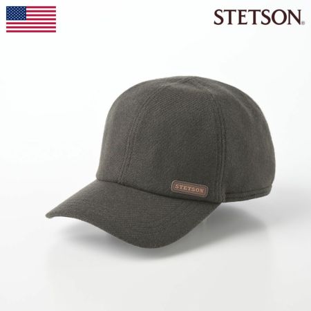 ステットソンのキャップ野球帽 EAR MUFF WOOL CAP（イヤーマフウールキャップ）SE672 カーキ