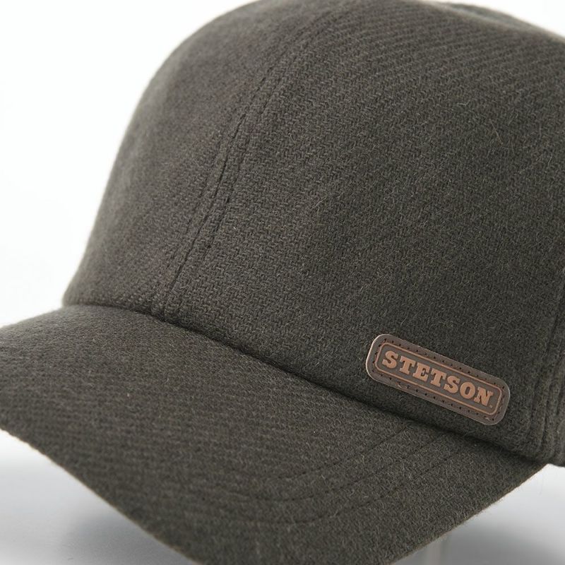 ステットソンのキャップ EAR MUFF WOOL CAP（イヤーマフウールキャップ）SE672 カーキ