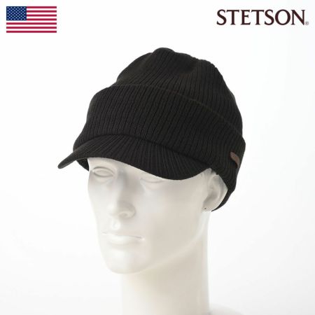 ステットソンのニット帽 THERMO CATCH KNIT CAP（サーモキャッチニットキャップ）SE692 ブラック