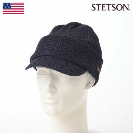 ステットソンのニット帽 THERMO CATCH KNIT CAP（サーモキャッチニットキャップ）SE692 ネイビー