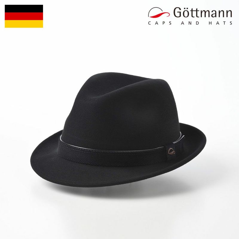 ゴットマンのフェルトハット Trilby Wool Hat（トリルビー ウールハット） G12287 ブラック