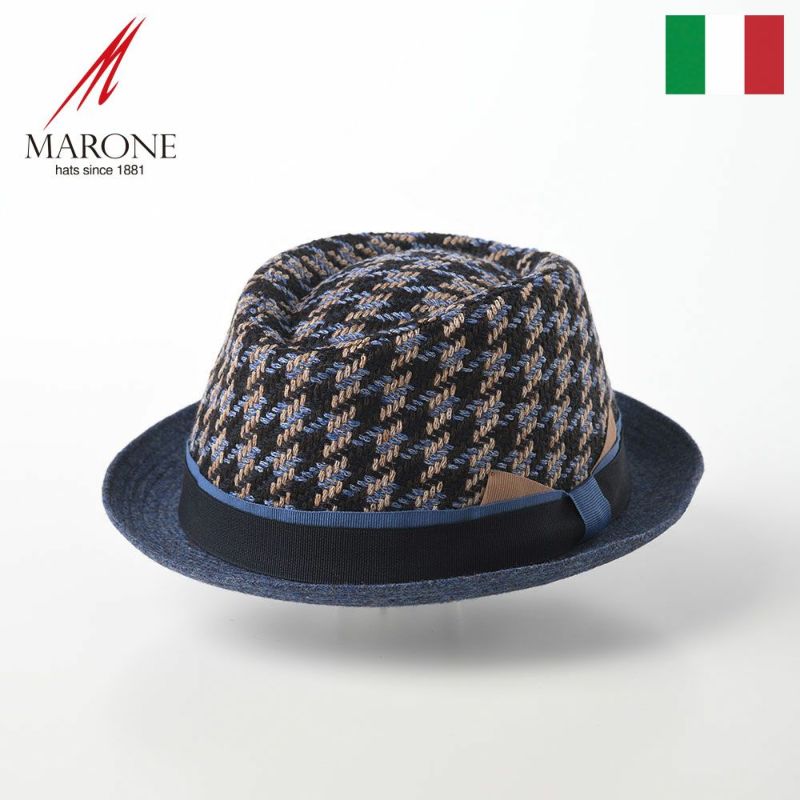 帽子 布帛ソフトハット MARONE（マローネ） Trilby Ferla（トリルビー フェルラ） UT207 ブルー