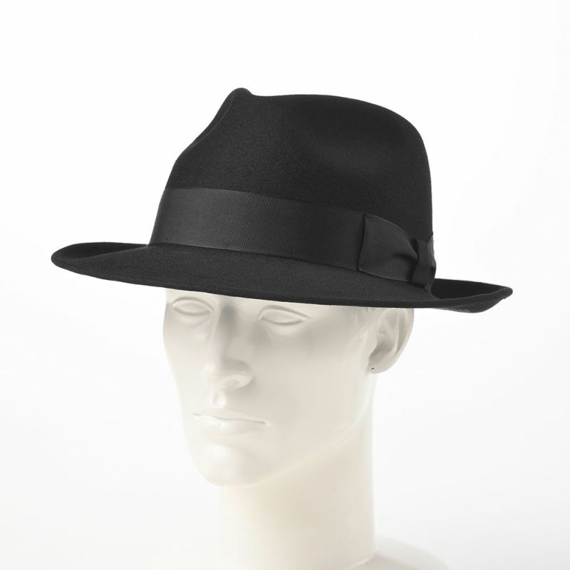 レッターのフェルトハット Fur Felt Fedora（ファーフェルト フェドラ） ブラック