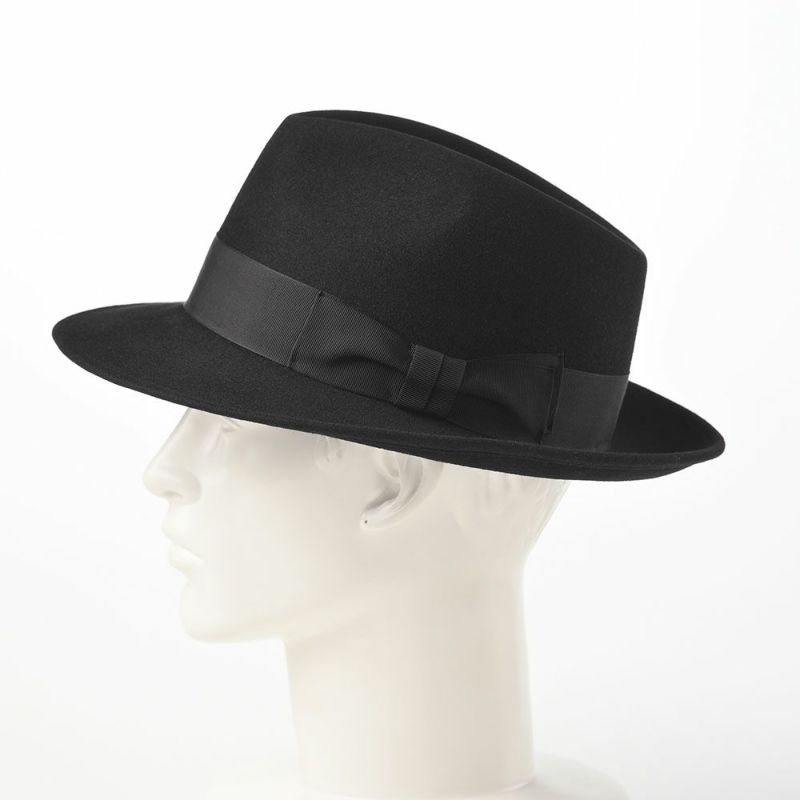 レッターのフェルトハット Fur Felt Fedora（ファーフェルト フェドラ） ブラック