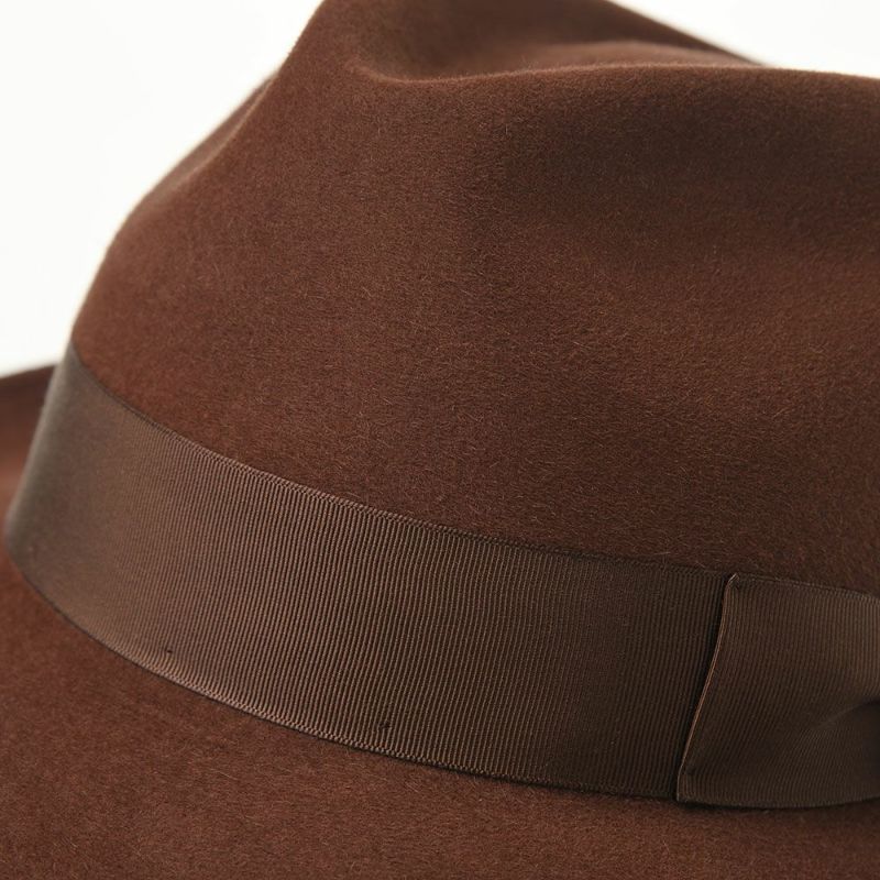 レッターのフェルトハット Fur Felt Fedora（ファーフェルト フェドラ） ブラウン