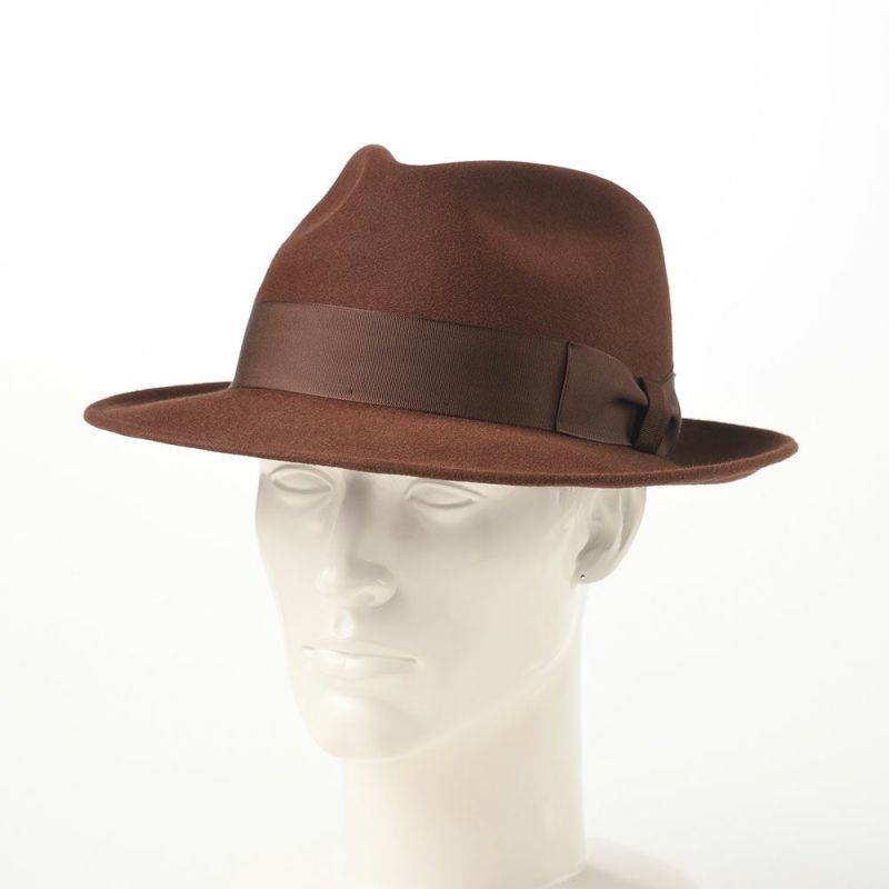 レッターのフェルトハット Fur Felt Fedora（ファーフェルト フェドラ） ブラウン