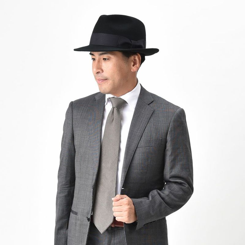 レッターのフェルトハット Wool Fedora（ウールフェドラ） ブラック