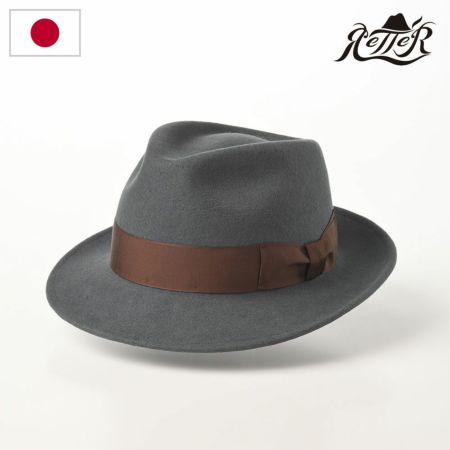 レッターのフェルトハット Wool Fedora（ウールフェドラ） グレー