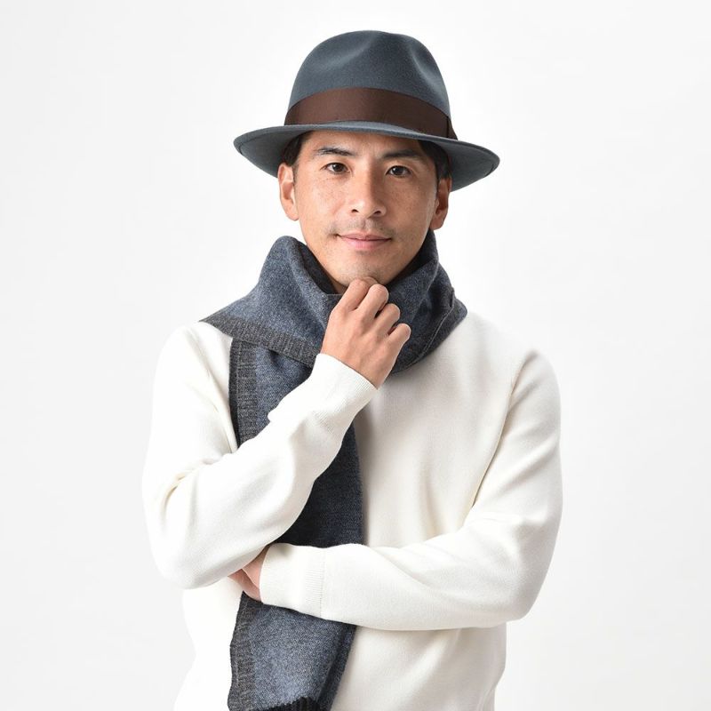 レッターのフェルトハット Wool Fedora（ウールフェドラ） グレー