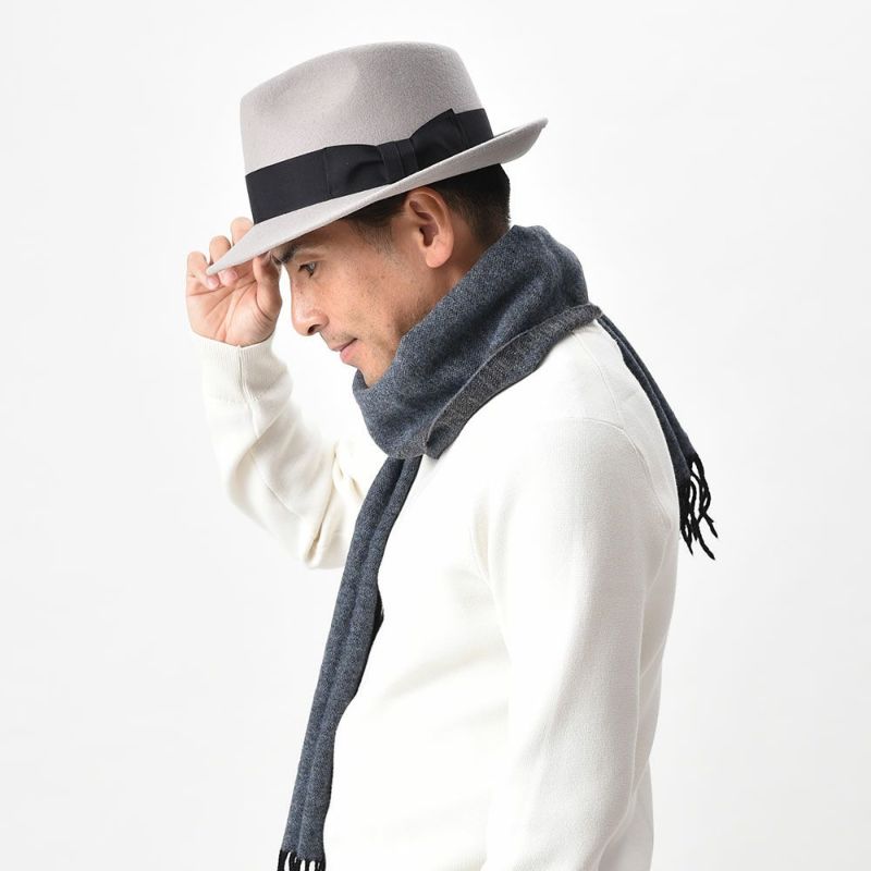 レッターのフェルトハット Wool Fedora（ウールフェドラ） ライトグレー