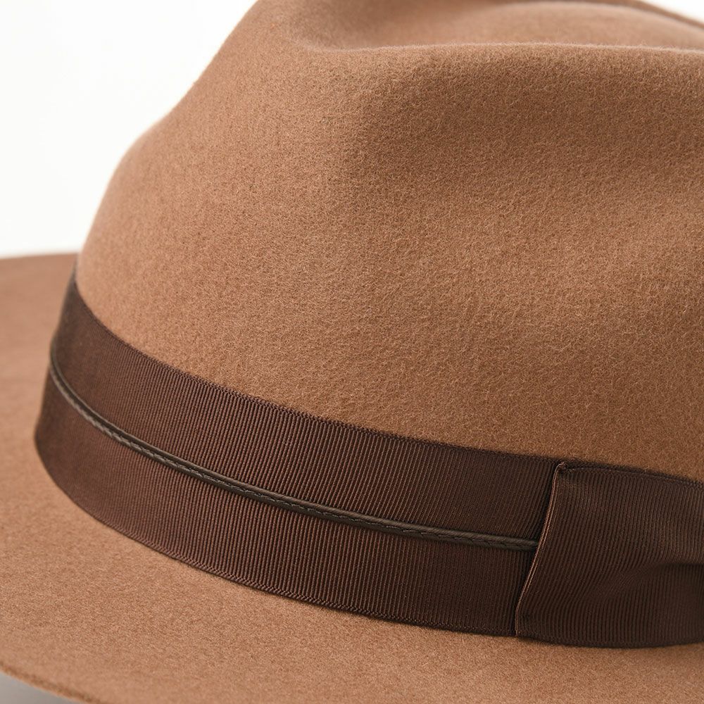 レッターのフェルトハット Wool Flat（ウールフラット） キャメル