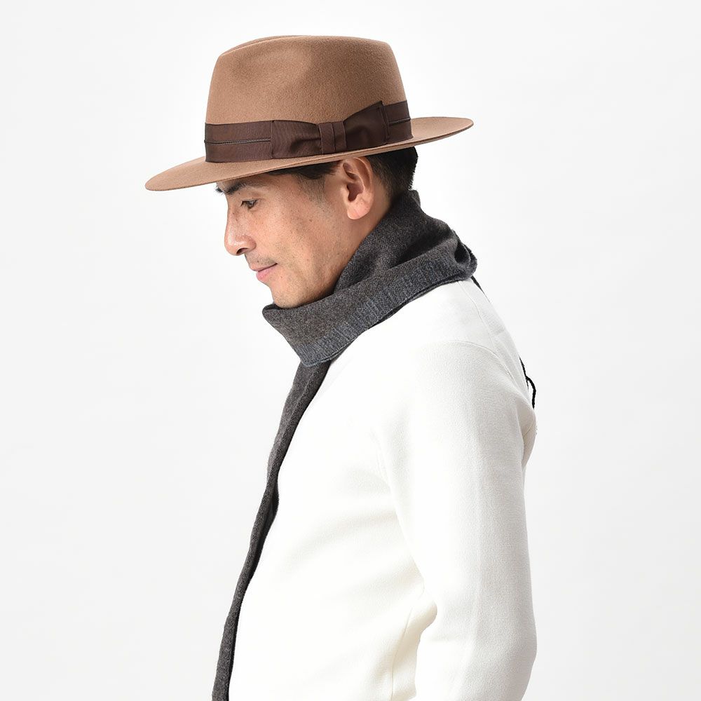 レッター フェルトハット Wool Flat（ウールフラット） キャメル
