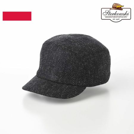 ステルコフスキーのキャップ Harris Tweed Baseball（ハリスツイード ベースボール） ブラック