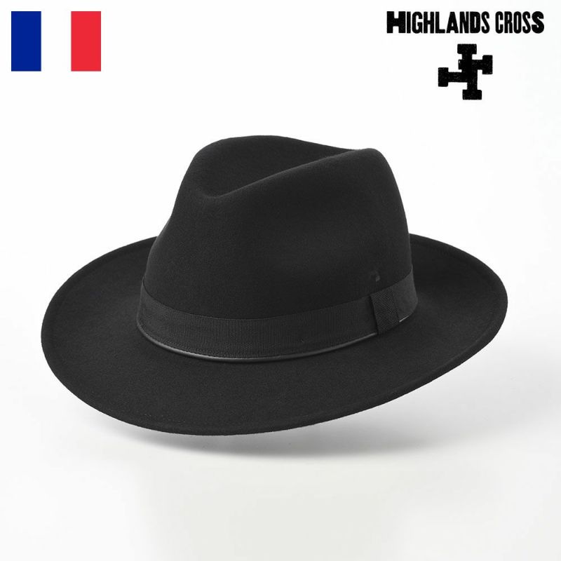 ハイランドクロスのフェルトハット Malcolm Wool Hat 009（マルコム ウールハット） ブラック