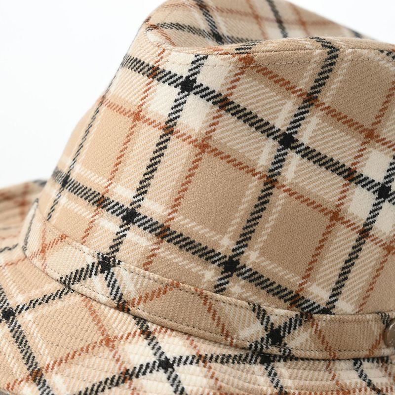 ダックスのソフトハット Manish Wool Check（マニッシュ ウール チェック） D3965 ベージュ