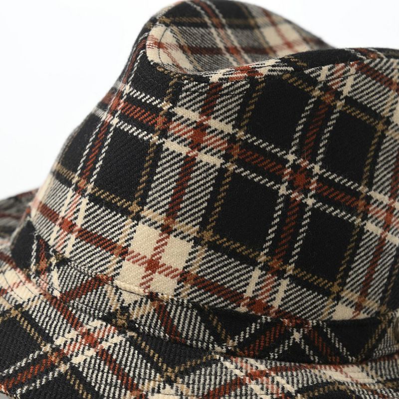 ダックスのソフトハット Manish Wool Check（マニッシュ ウール チェック） D3965 ブラック