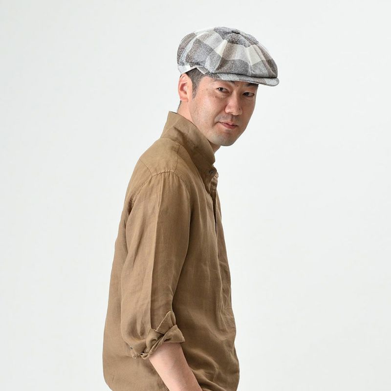 ヴィゲーンズのキャスケット Newsboy Retro Cap（ニュースボーイ レトロキャップ）W101861 ブラウンチェック