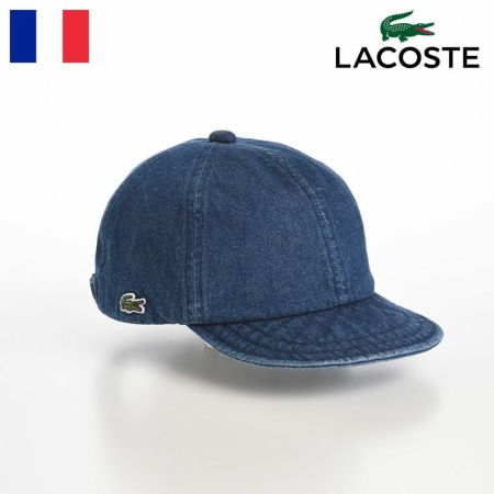 ラコステのキャップ野球帽 ONE POINT DENIM CAP（ワンポイントデニムキャップ） L1261 ブルー