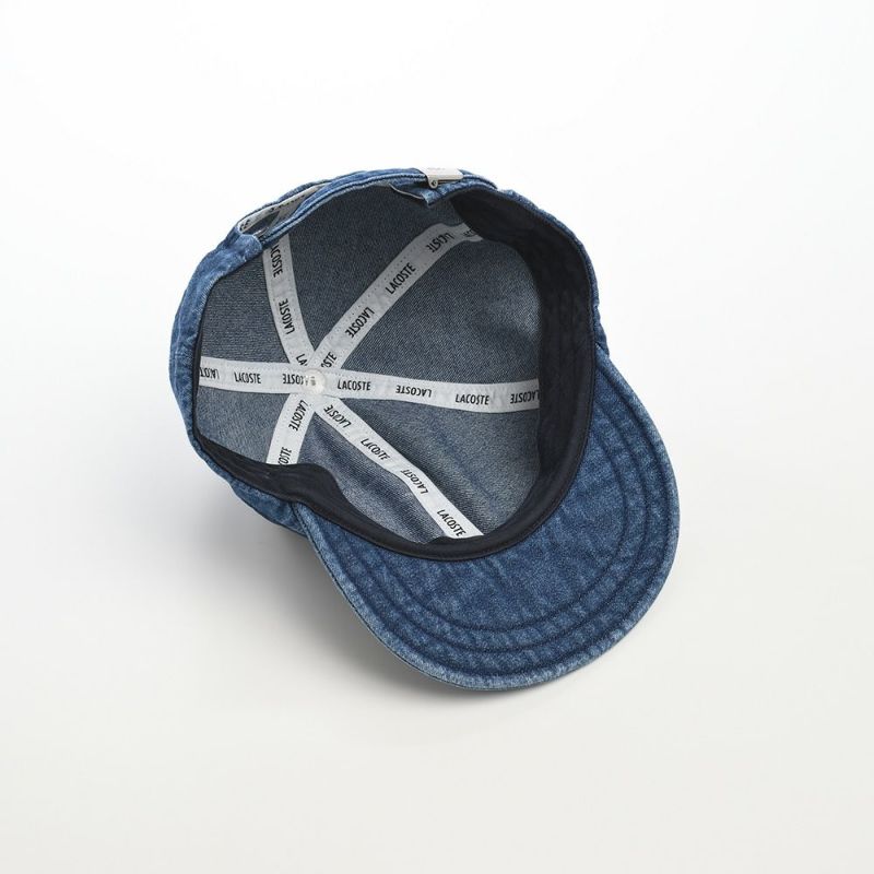 ラコステのキャップ ONE POINT DENIM CAP（ワンポイントデニムキャップ） L1261 ブルー