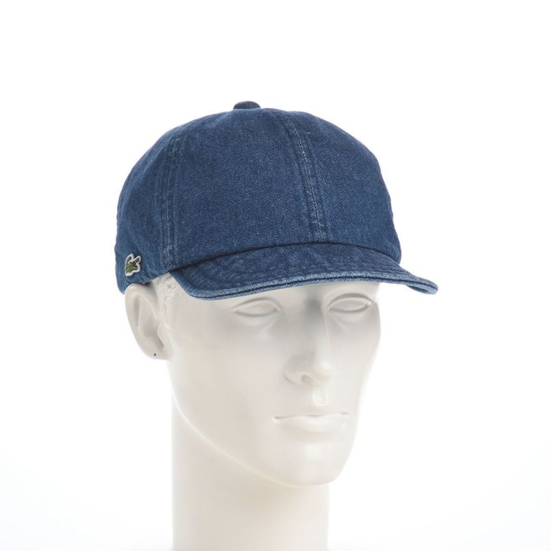 ラコステのキャップ ONE POINT DENIM CAP（ワンポイントデニムキャップ） L1261 ブルー