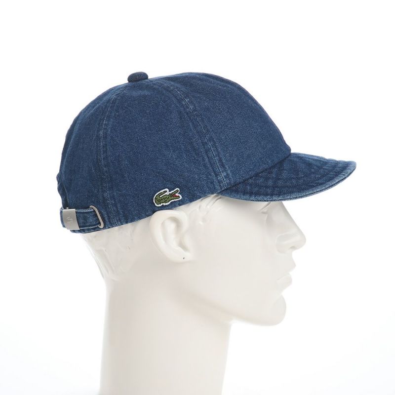 ラコステのキャップ ONE POINT DENIM CAP（ワンポイントデニムキャップ） L1261 ブルー