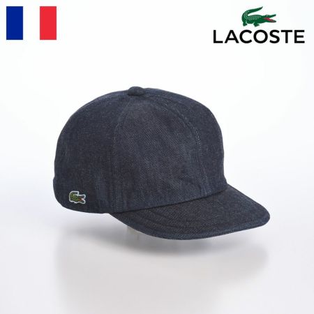 ラコステのキャップ ONE POINT DENIM CAP（ワンポイントデニムキャップ） L1261 ネイビー