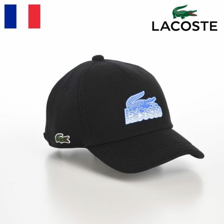 ラコステのキャップ PRINT SWEAT CAP（プリントスウェットキャップ） L1267 ブラック