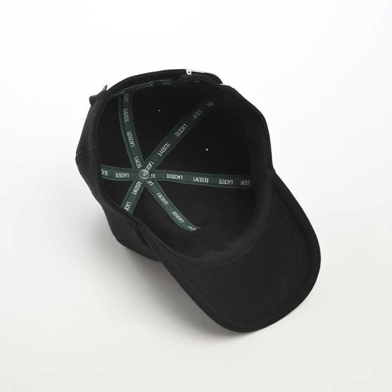 ラコステのキャップ PRINT SWEAT CAP（プリントスウェットキャップ） L1267 ブラック