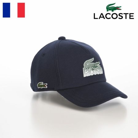 ラコステのキャップ野球帽 PRINT SWEAT CAP（プリントスウェットキャップ） L1267 ネイビー