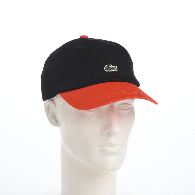 ラコステのキャップ ONE POINT BICOLOR CAP（ワンポイントバイカラーキャップ） L1272 ブラック