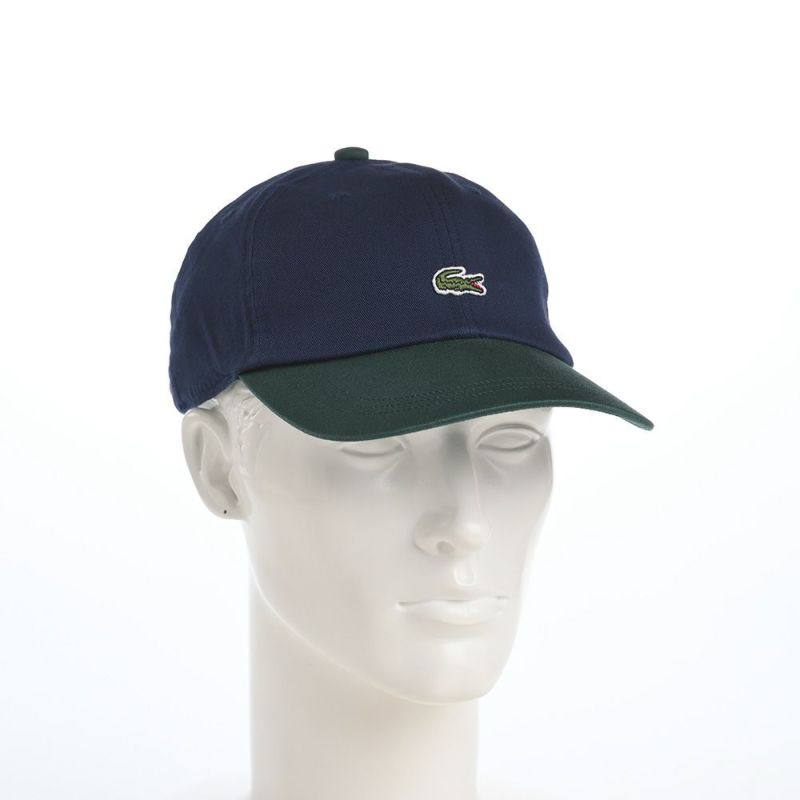 ラコステのキャップ ONE POINT BICOLOR CAP（ワンポイントバイカラーキャップ） L1272 ネイビー