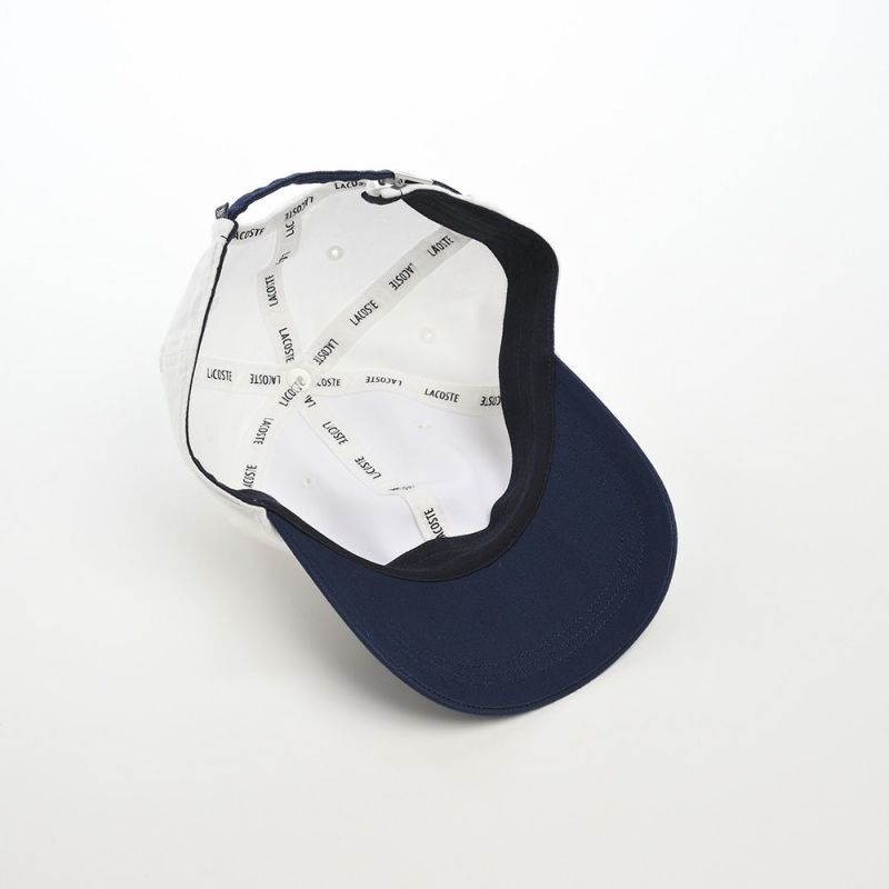 ラコステのキャップ ONE POINT BICOLOR CAP（ワンポイントバイカラーキャップ） L1272 ホワイト